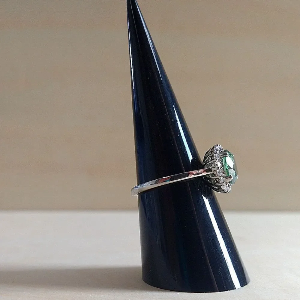 Zirconia Halo Ring
